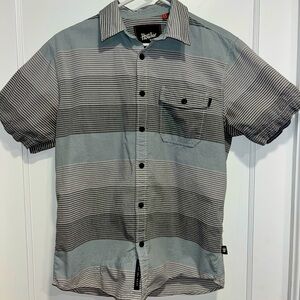 Howler Bros. Men's Striped Gray Shirt small